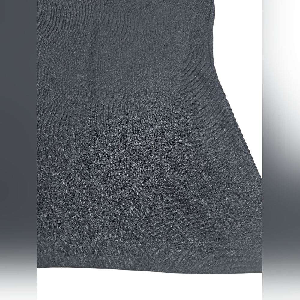 Rag &‎ Bone Textured Stretchy Short Sleeve Shirt Zipper XS Black - Picture 3 of 7